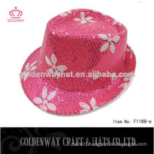 pink sequin fedora paper party hat